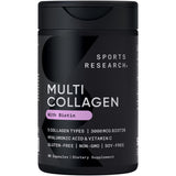 Sports Research bouteille de collagène biotine prête pour la routine beauté.