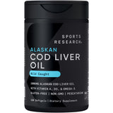 Sports Research Omega-3 Foie de Morue - bouteille, soutien potentiel des yeux et du système immunitaire