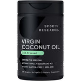 Sports Research capsules huile coco bio — capsule et flacon — énergie naturelle au quotidien.