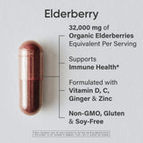 Sports Research capsules immunité sureau et vitamine D3, visibles dans l'image.