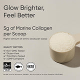 Sports Research Collagen Beauty, liste d'ingrédients montrant collagène marin et vitamine C pour la peau.