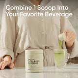 Sports Research Collagen Matcha: mélange latte riche et sans sucre.