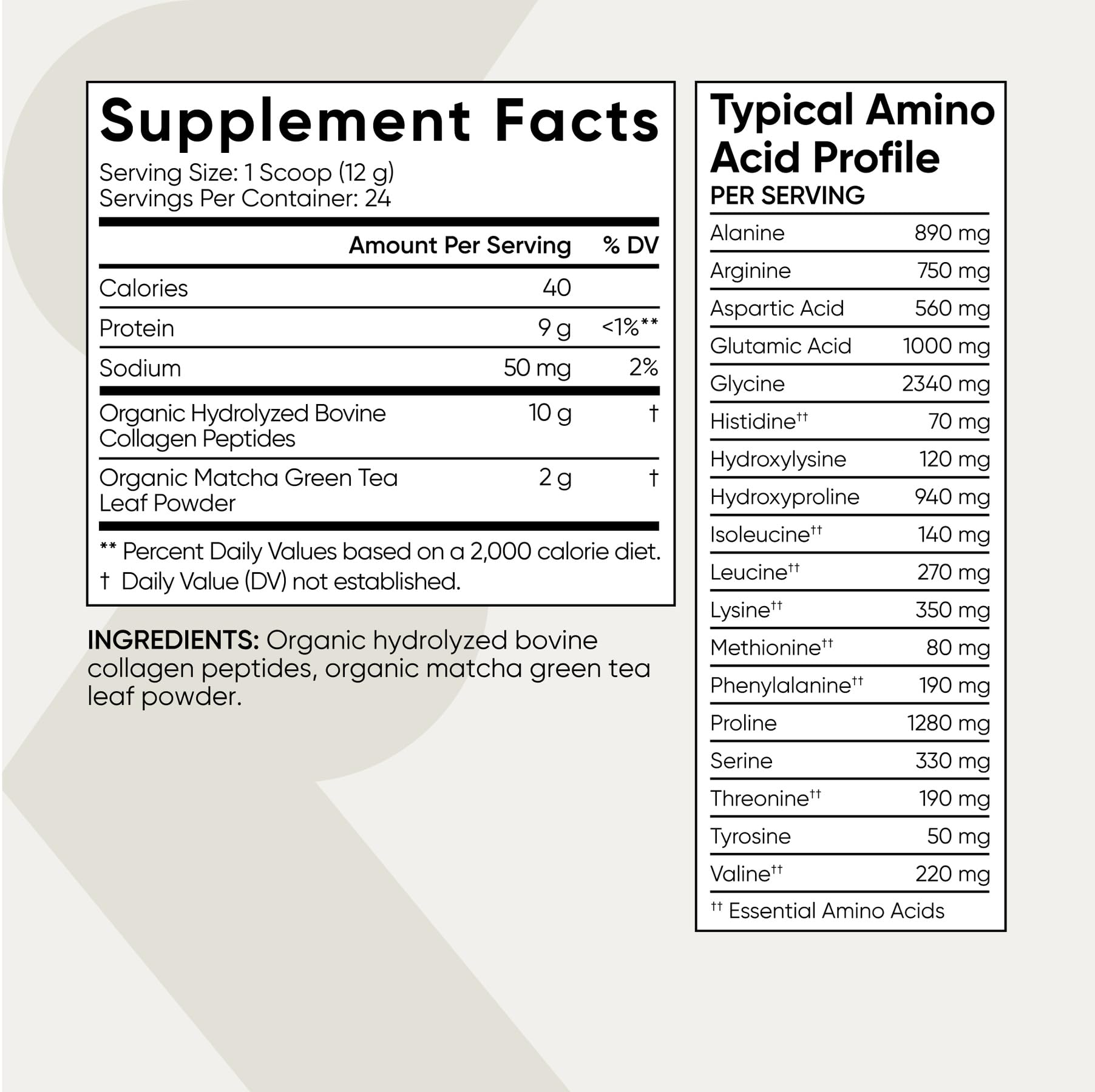 Sports Research Collagen Matcha: versement facile dans une boisson.