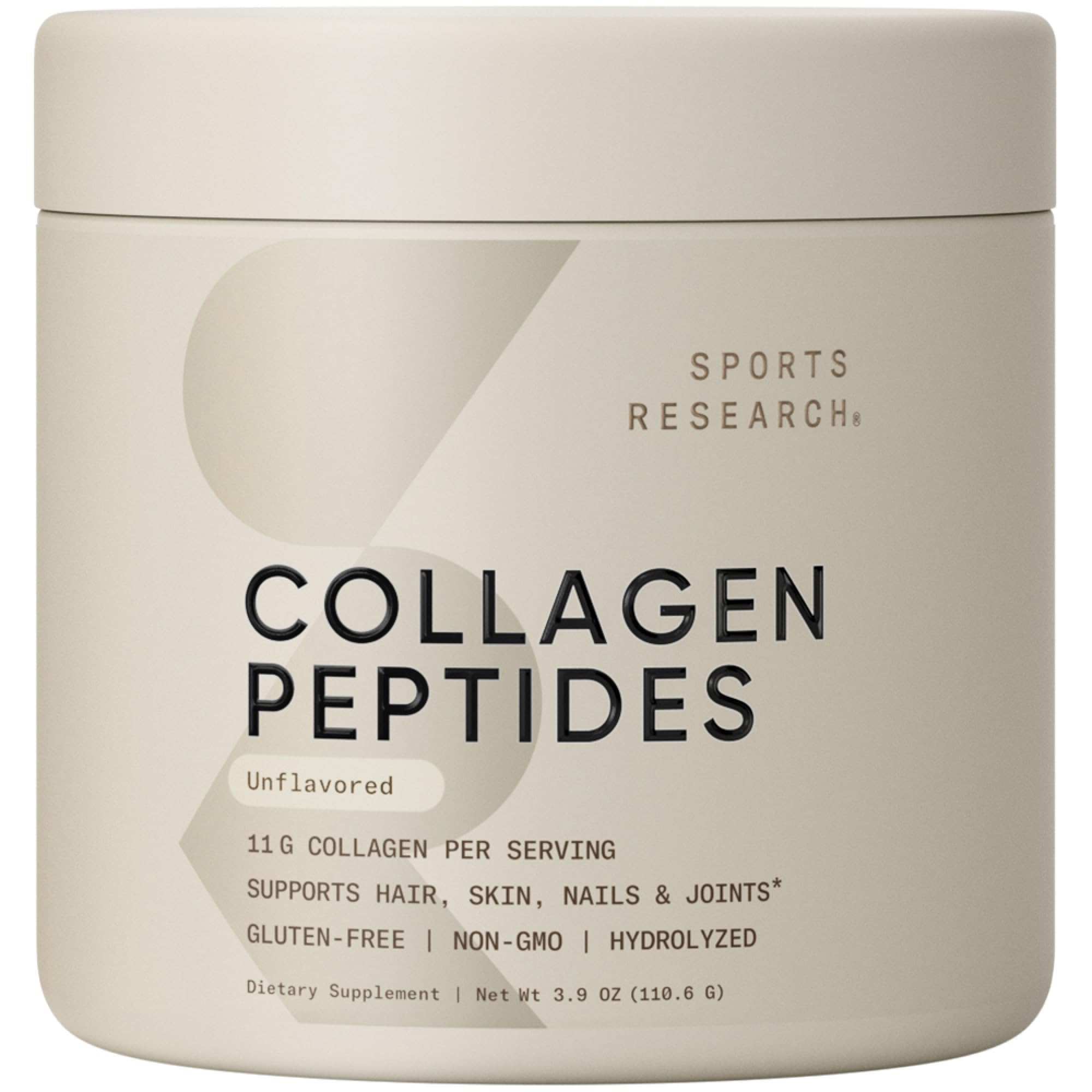 Sports Research Collagen Peptides – Bouteille prête à l'emploi pour votre routine quotidienne.