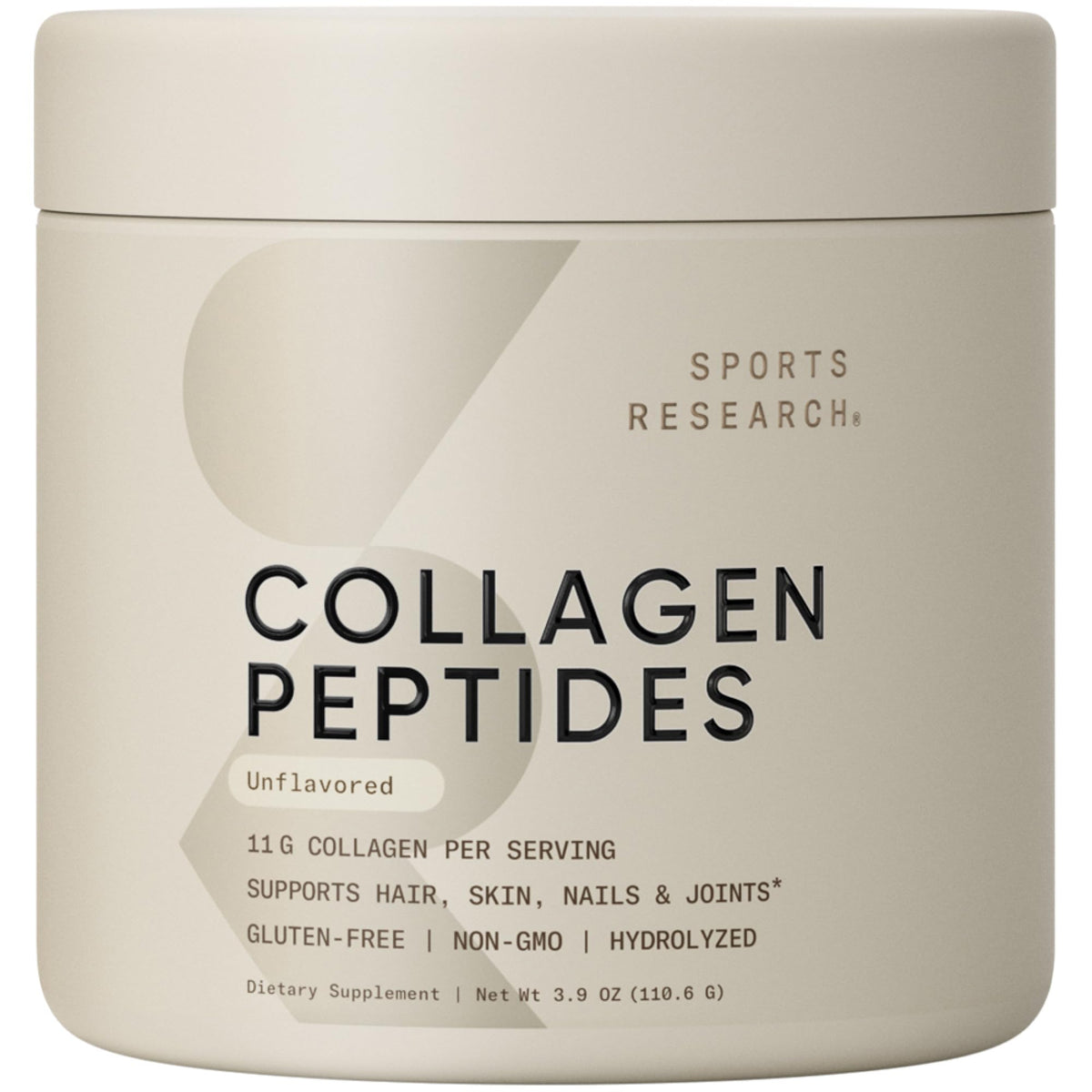 Sports Research Collagen Peptides – Bouteille prête à l'emploi pour votre routine quotidienne.