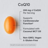 Sports Research CoQ10, gélules avec huile coco MCT pour absorption améliorée.