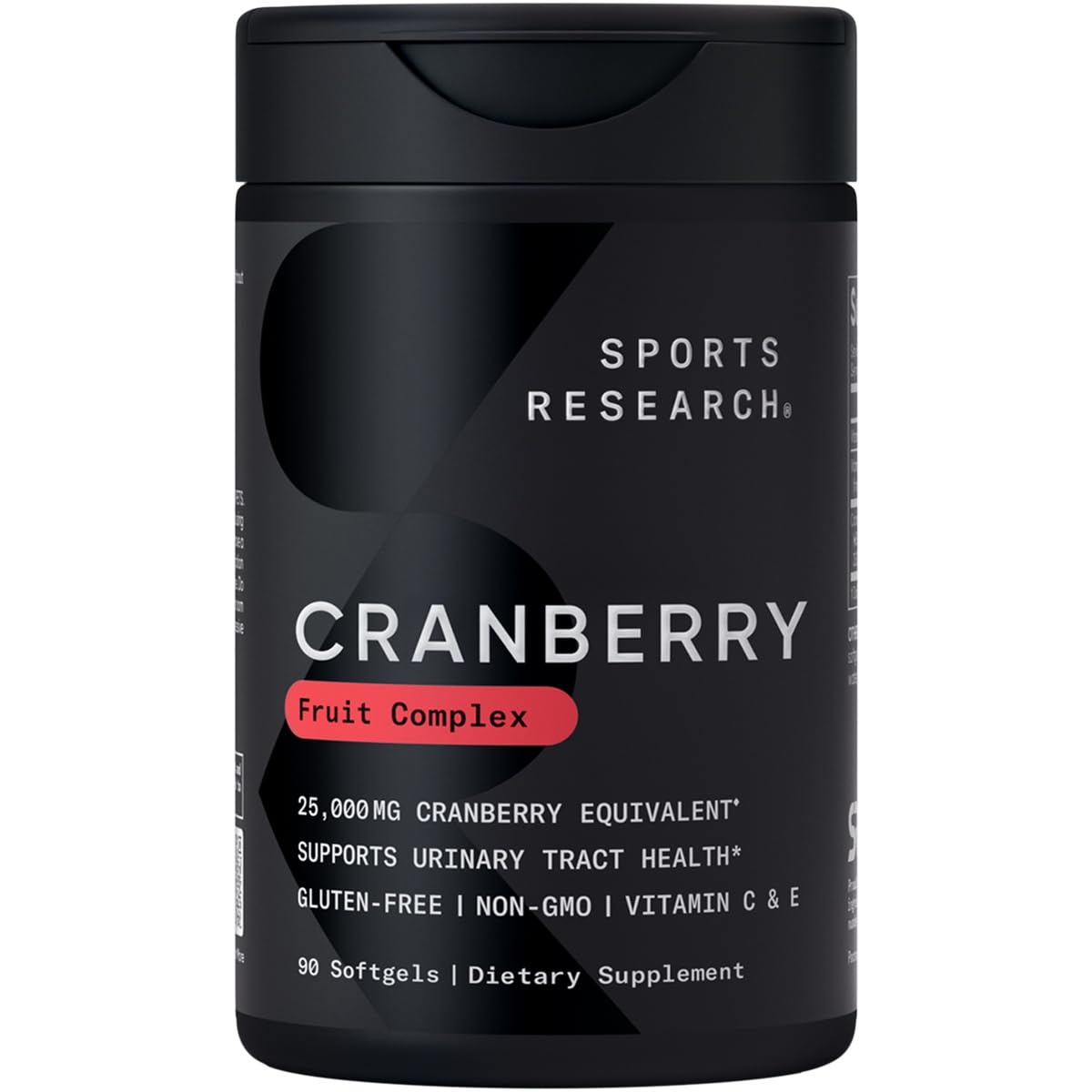 Sports Research Cranberry Fruit Complex – emballage clair et informatif pour la routine santé