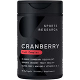 Sports Research Cranberry Fruit Complex – emballage clair et informatif pour la routine santé