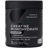 Sports Research Creapure Creatine Monohydrate – bocal pour récupération et performance.