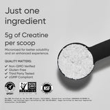 Étiquette végan et sans gluten sur Sports Research Creatine Monohydrate, traçabilité assurée.