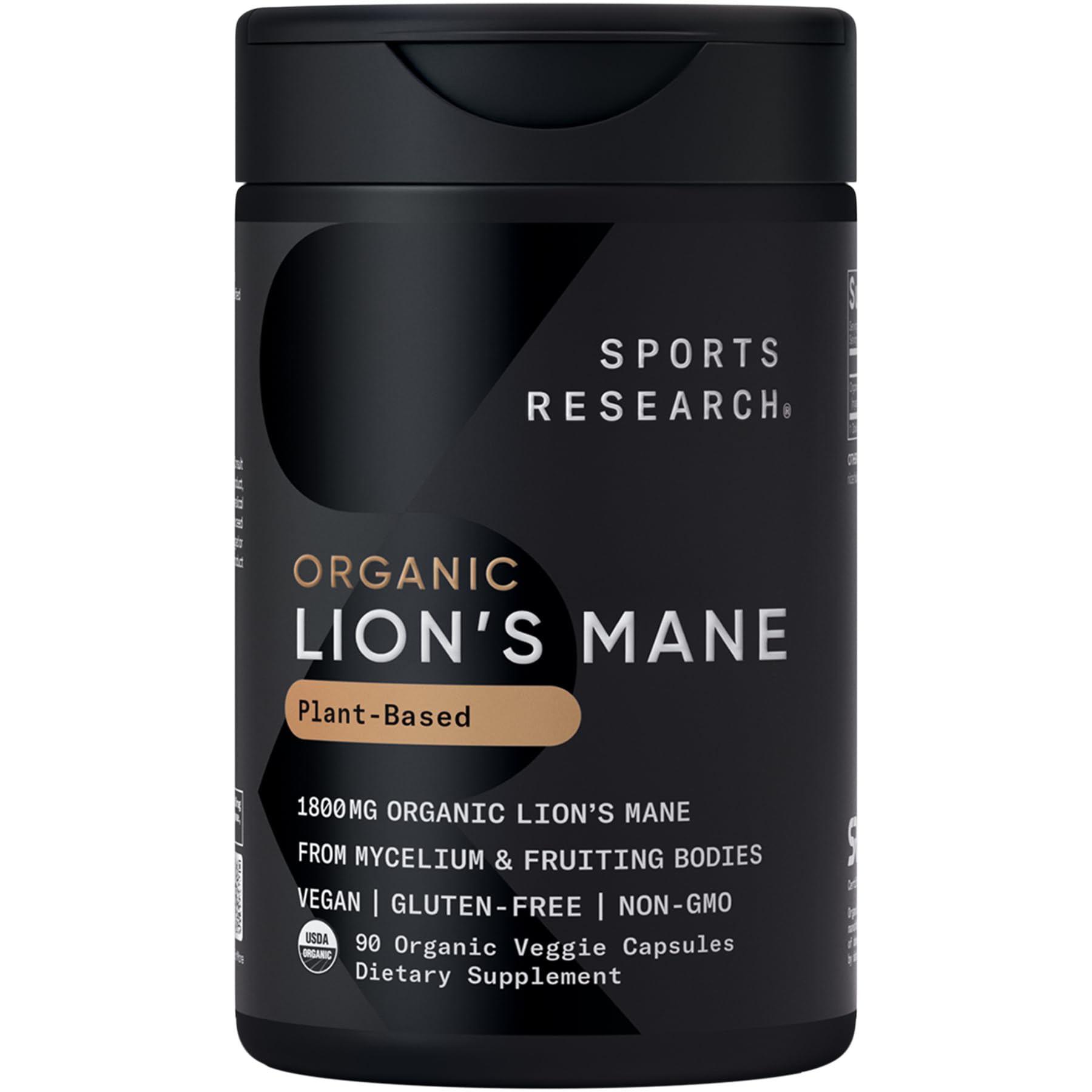 Sports Research crinière de lion, bouteille de capsules prête à la concentration