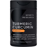 Sports Research Curcuminoïdes C3 Complex – gélules et bouteille, rituel bien-être quotidien.