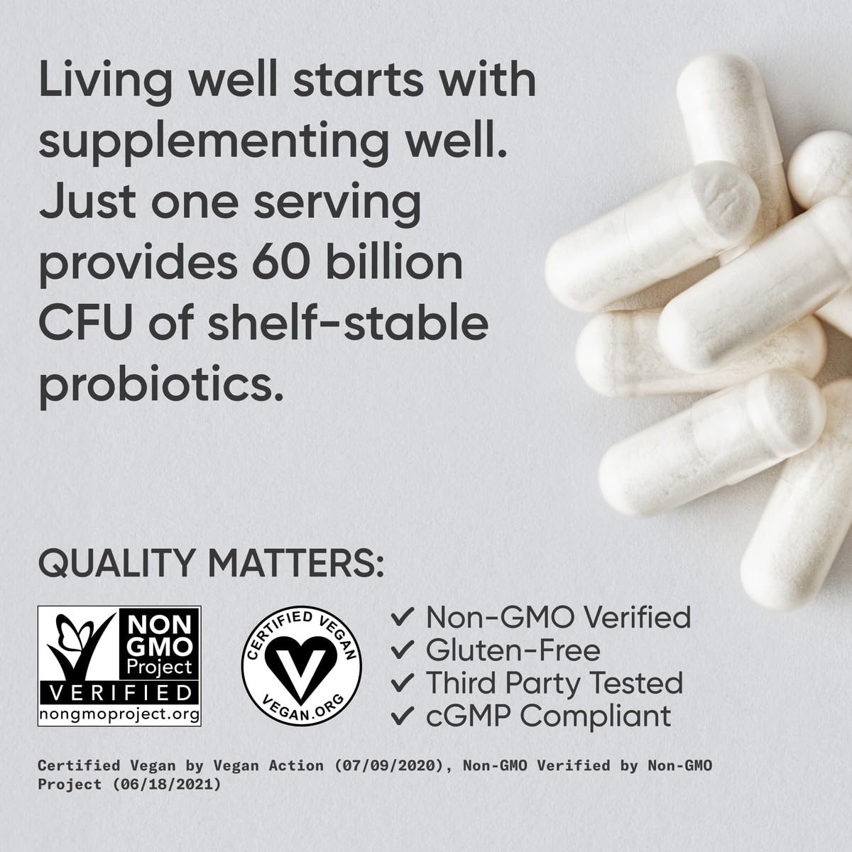 Sports Research Daily Probiotics, capsules véganes: consommation quotidienne pratique.