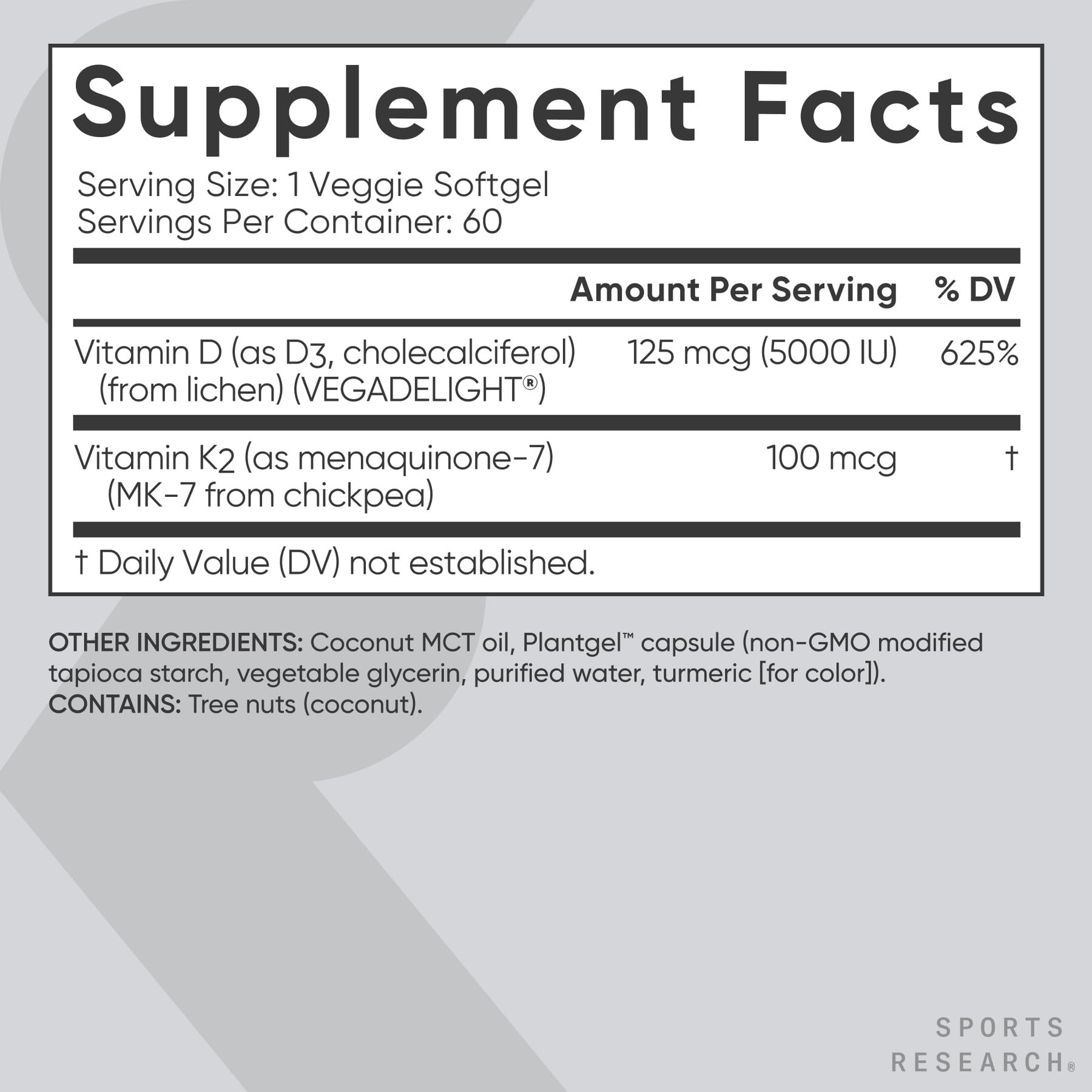 Sports Research dose quotidienne, une gélule par jour, simplicité d'utilisation.