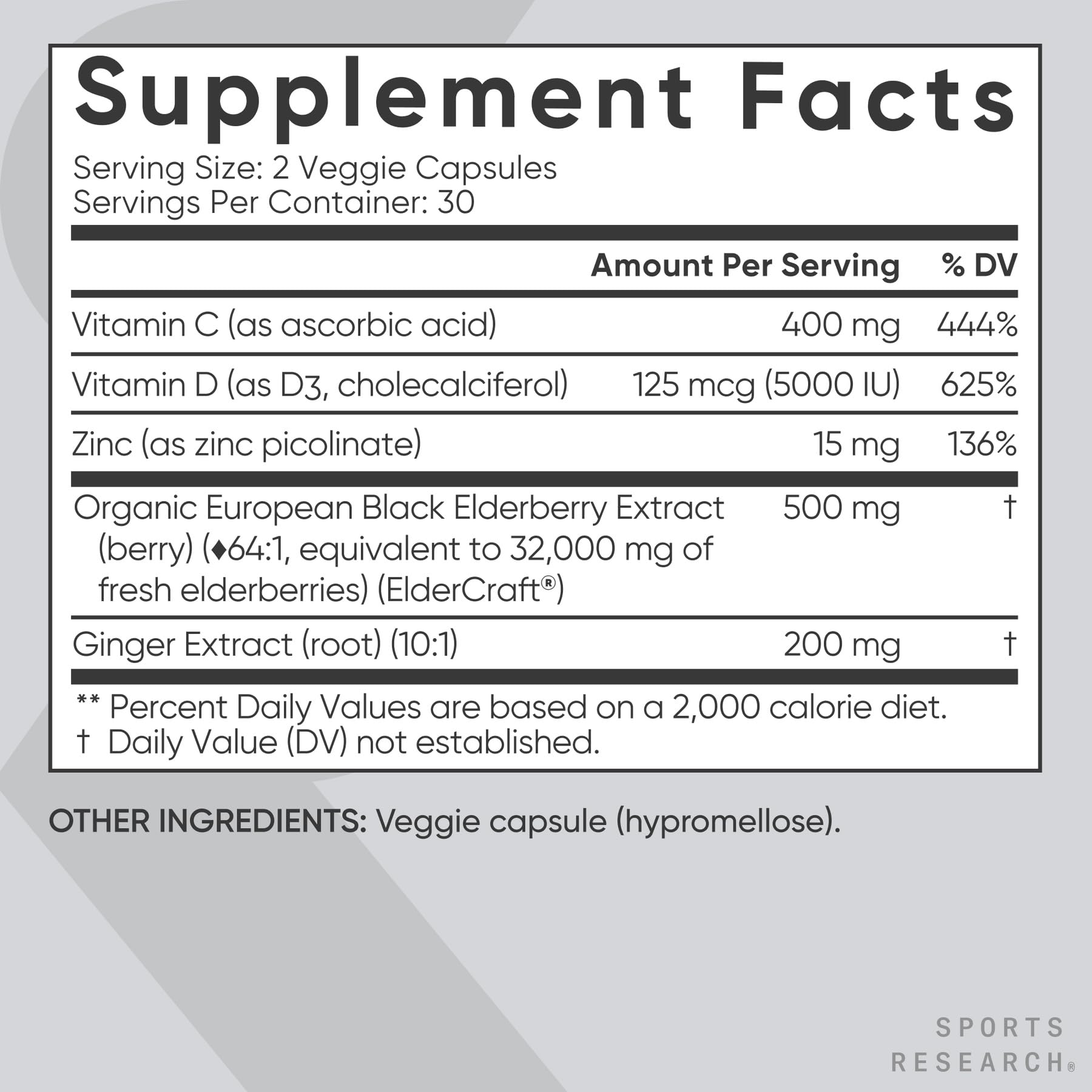 Sports Research emballage sans gluten et sans soja, message de pureté et securite.