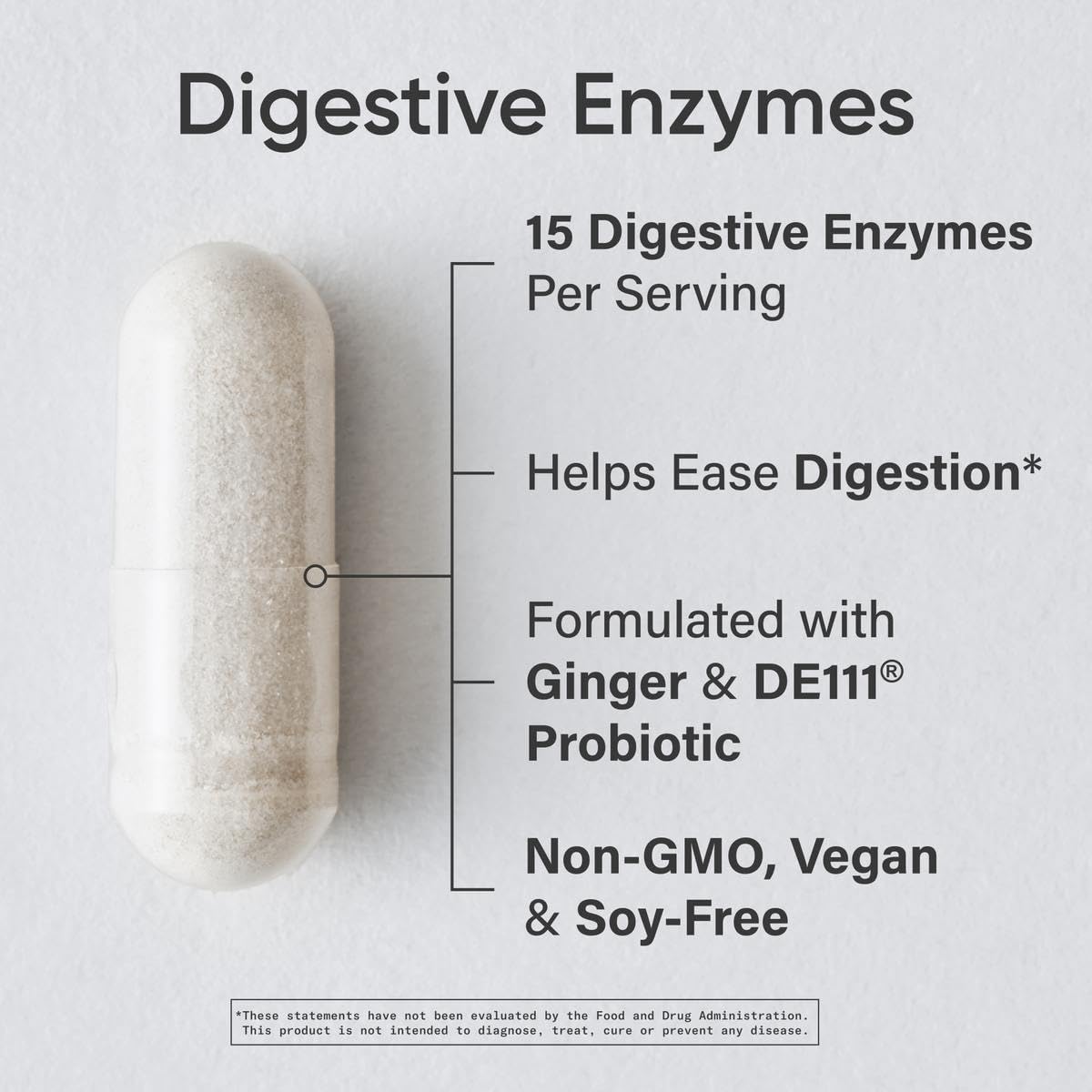 Sports Research Enzymes digestives capsules, format pratique après les repas pour les glucides et les graisses.
