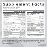 Verre-doseur à capsules Sports Research Digestives Enzymes, prise simple après repas.