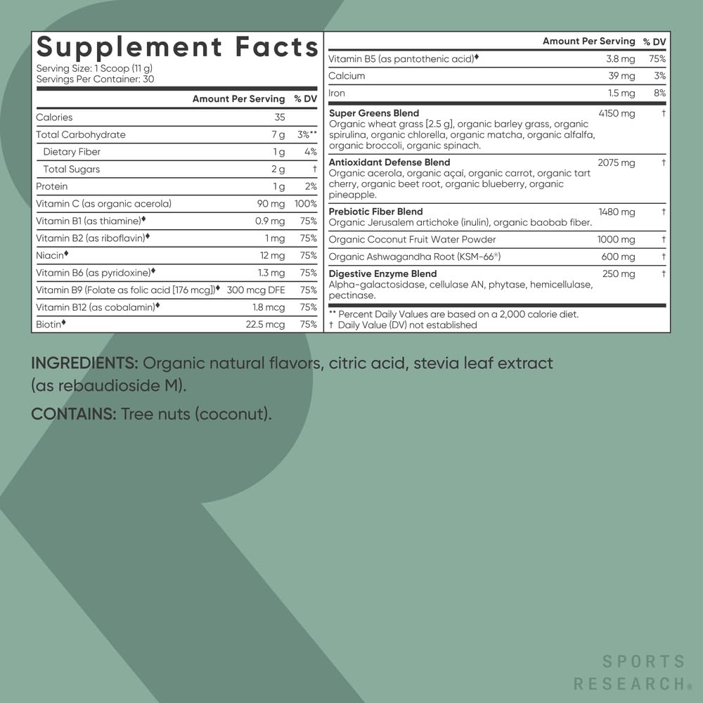 Sports Research enzyme et prébiotique, mélange digestif pour le confort.