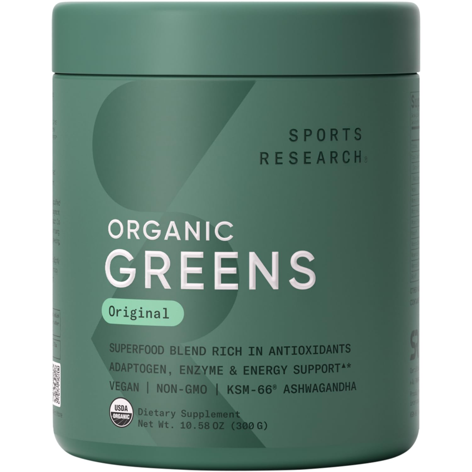Sports Research Greens Original, shake facile et soutien digestif quotidien.