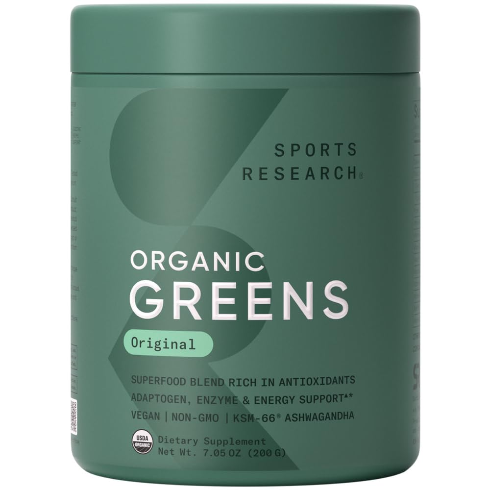 Sports Research Greens Poudre Original — emballage pratique pour démarrer la journée.