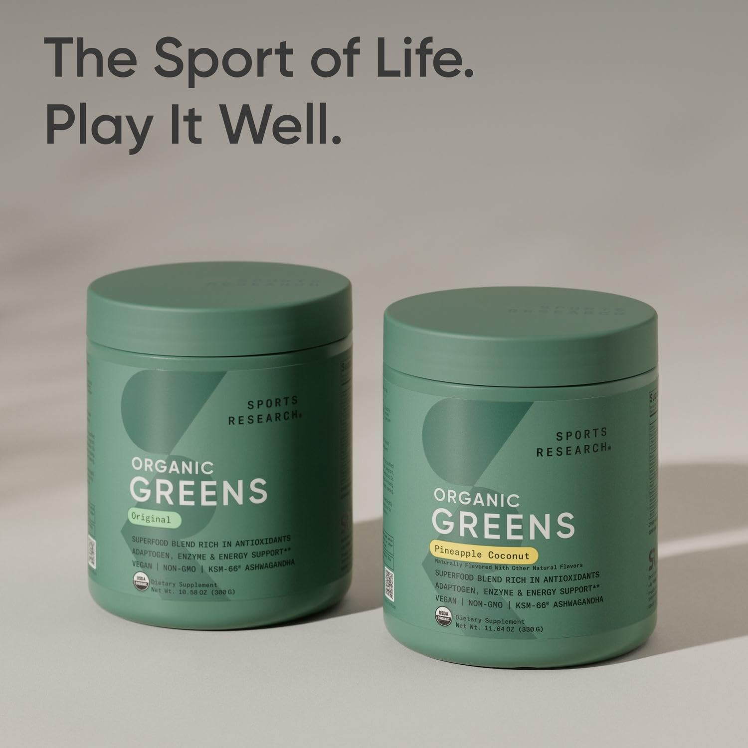 Sports Research Greens Vitamines B, énergie naturelle et vitalité quotidienne.