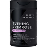 Sports Research huile d'onagre pressée à froid dans une bouteille, soutien potentiel pour la peau.