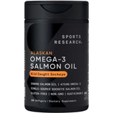Sports Research Huile saumon Sockeye en bouteille, source durable et riche en oméga-3