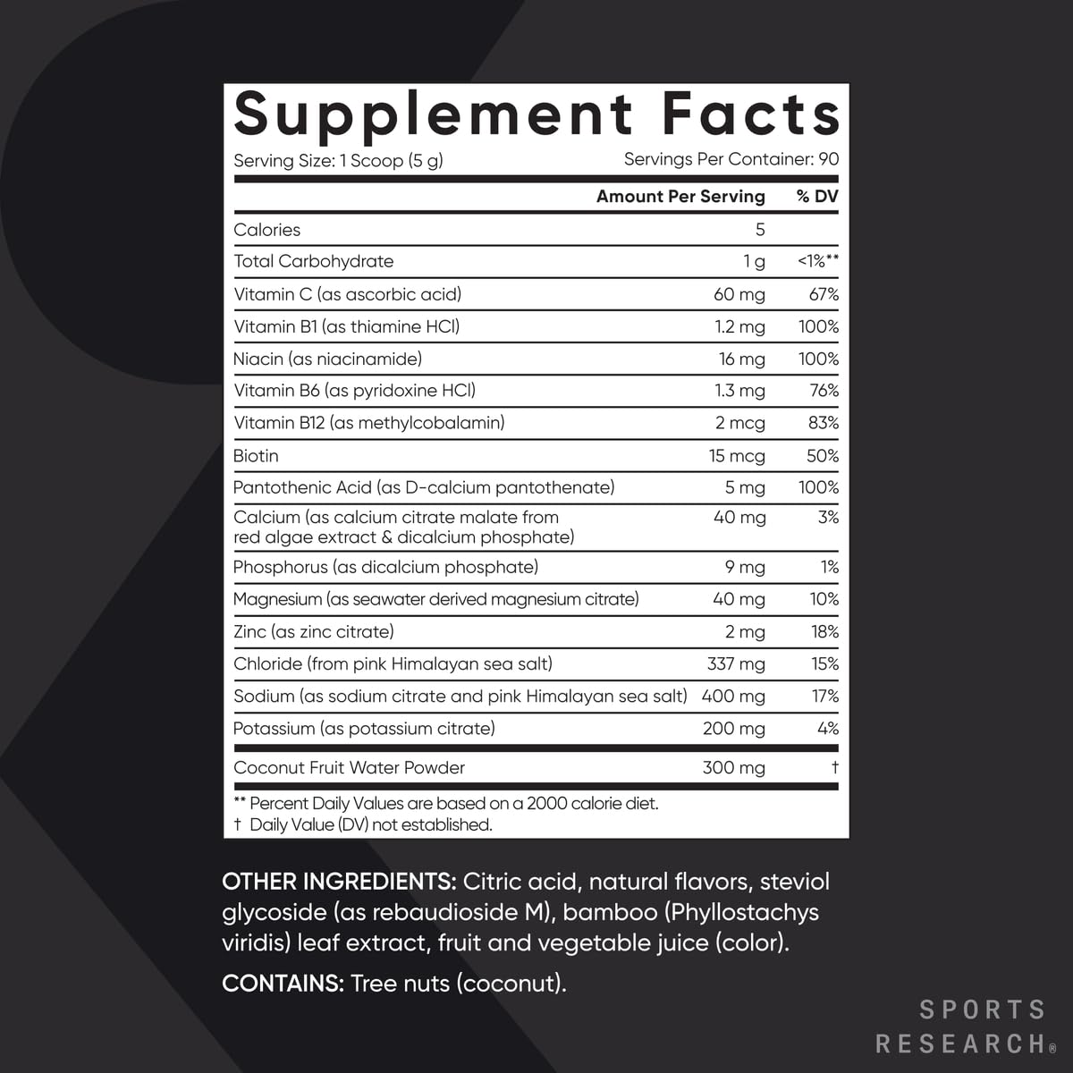 Sports Research Hydrate – doseur et shaker prêt à mélanger la poudre.