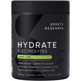 Sports Research Hydrate poudre citron-lime prête à mélanger pour rester hydraté pendant l'entraînement