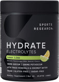 Vue Hydrate citron-lime Sports Research en bouteille et verre