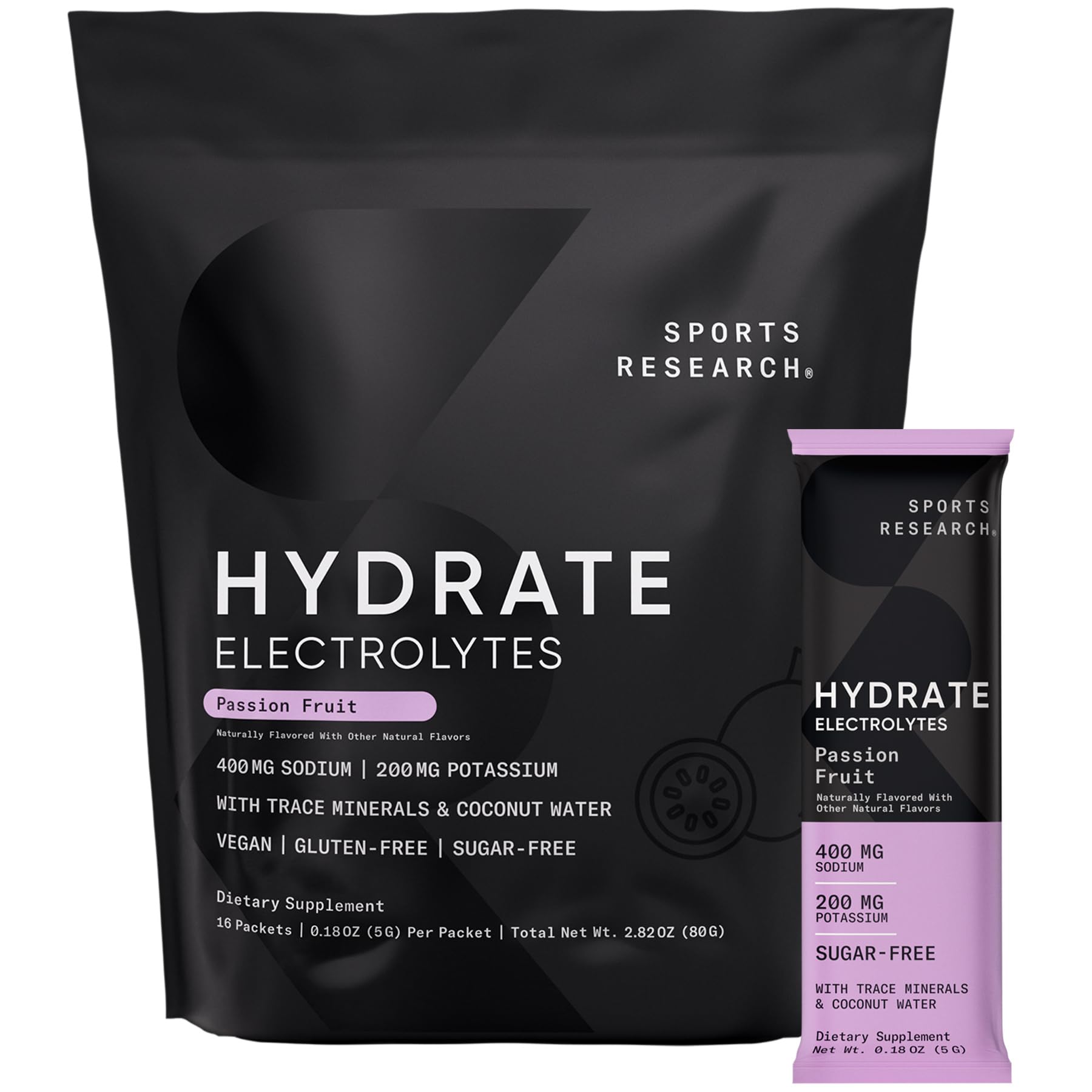 Sports Research Hydrate sachet framboise-citronnade, hydratation naturelle pendant l effort