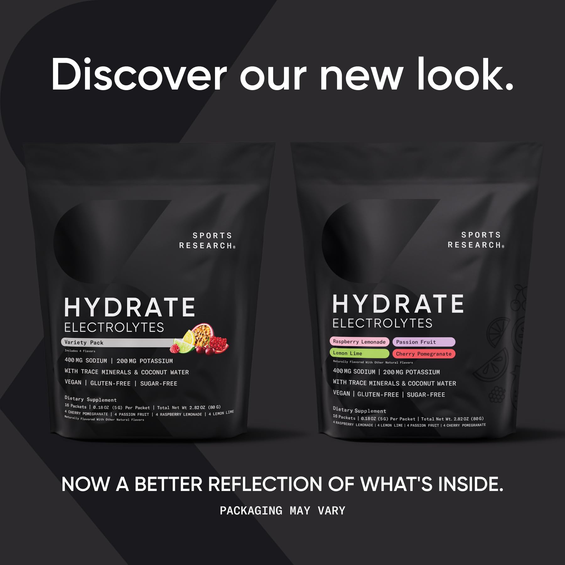 Sports Research Hydrate sticks cerise-grenade, goût naturel sans sucre pour les séances cardio