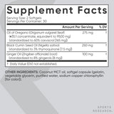 Sports Research ingrédients: origan, cumin noir et gingembre – aperçu des composants.
