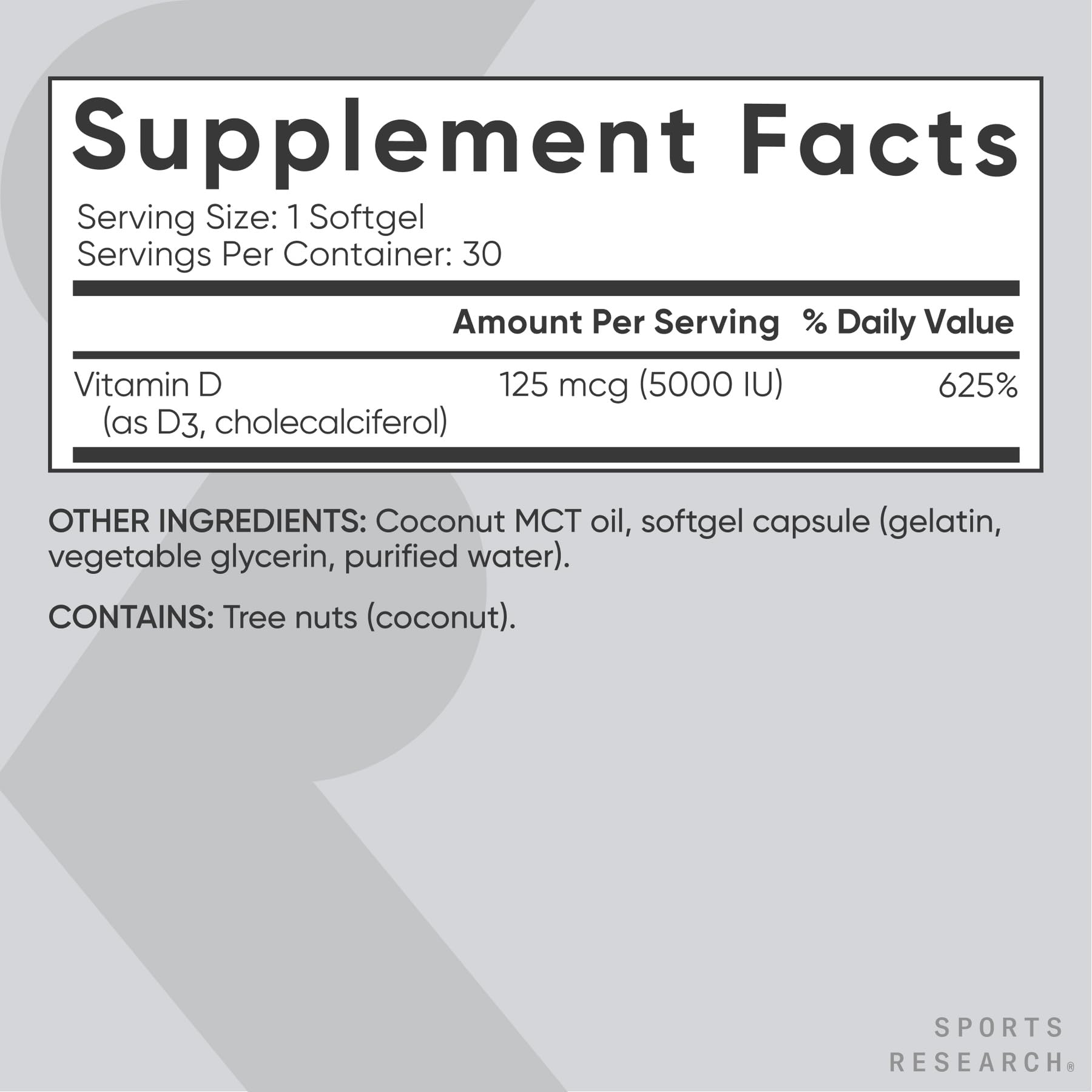 Sports Research ingrédients sans soja et sans OGM — composition adaptée