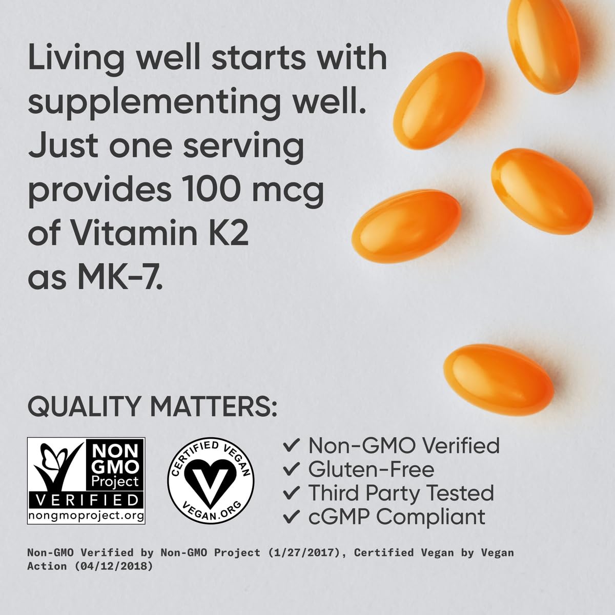 Sports Research K2 MK7 capules vegan sans soja, idéal pour les personnes sensibles.