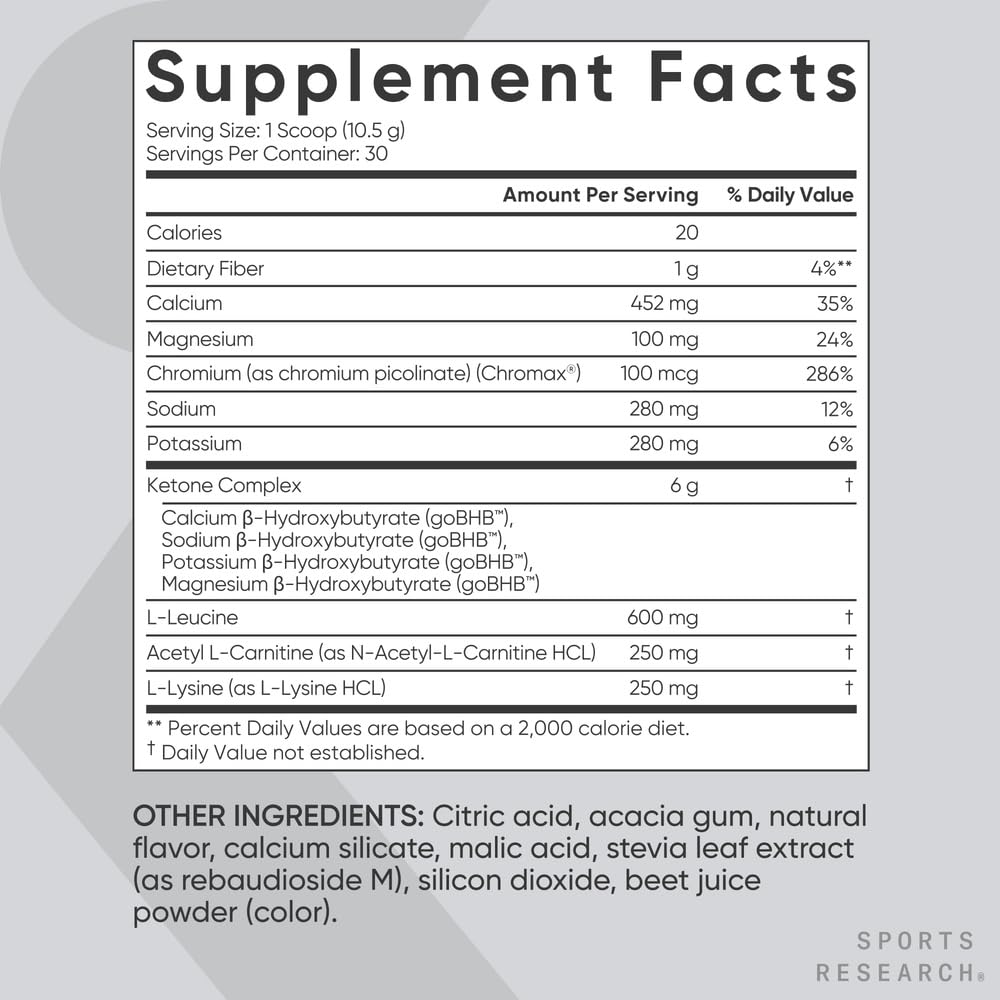 Sports Research Keto Plus – Boîte de 30 portions, format pratique pour la routine.