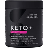 Sports Research Keto Plus – Bouteille saveur Fruit Punch, soutien possible à la cétose et énergie durable.