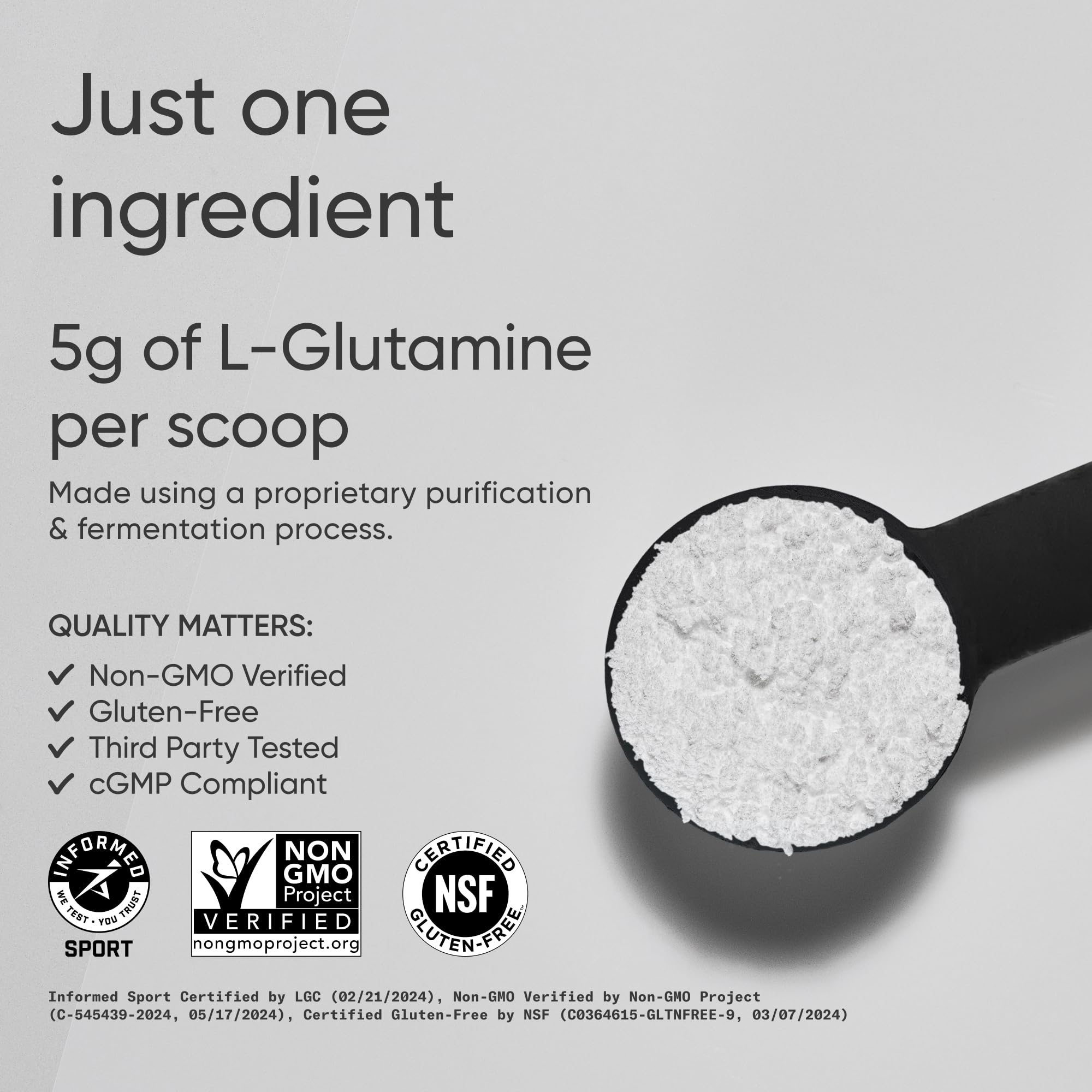 Doseur précis pour mesurer facilement votre portion quotidienne de L-Glutamine.