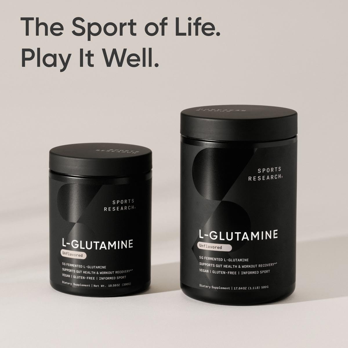 Sports Research L-Glutamine: processus de fermentation assurant une poudre fermentée.