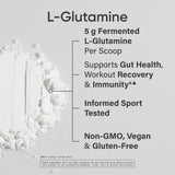 Verre prêt à boire avec L-Glutamine Sports Research après l’effort.