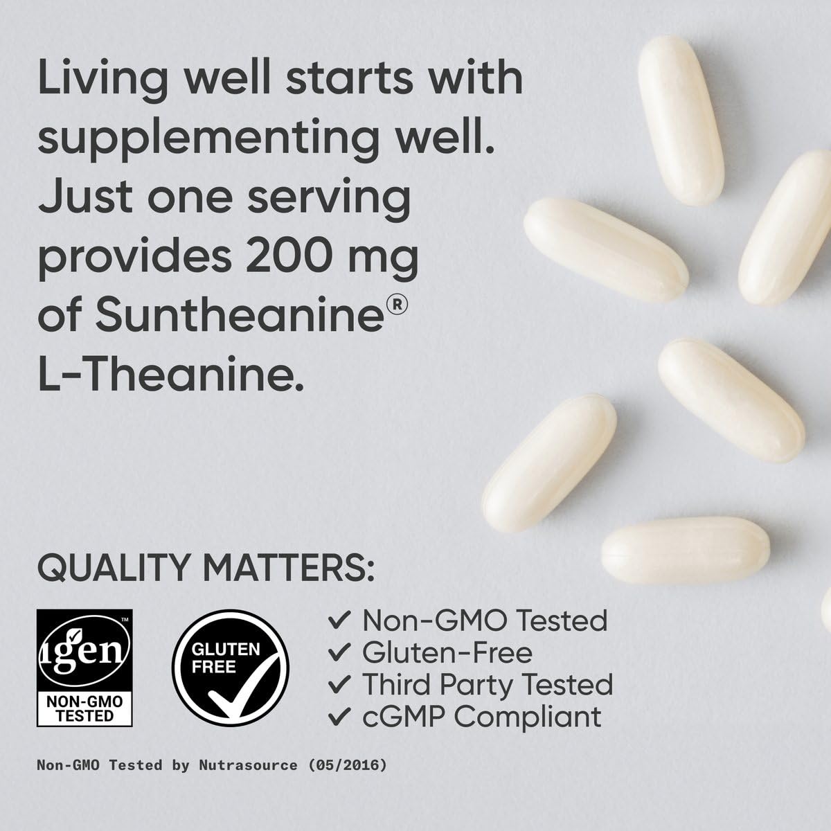 Sports Research L-Theanine - huile de noix de coco bio intégrée pour absorption naturelle.