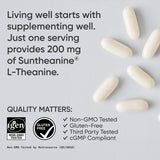 Sports Research L-Theanine - huile de noix de coco bio intégrée pour absorption naturelle.
