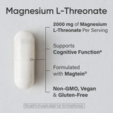 Sports Research Magnésium L‑Thréonate – gélules, prise facile pour routine quotidienne.
