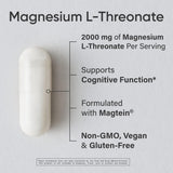 Gélules Magtein végétales prêtes à être prises pour concentration et mémoire.