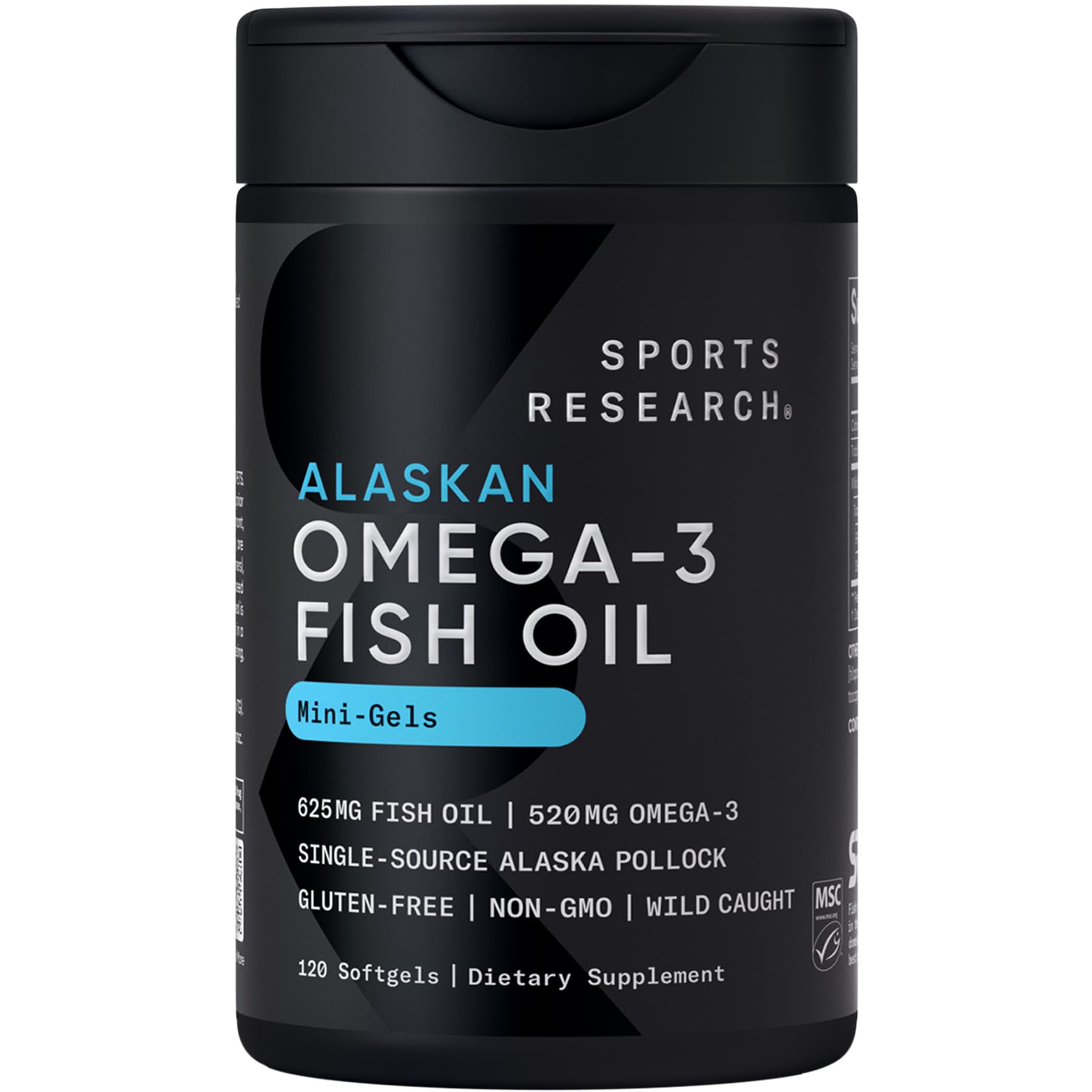 Sports Research Omega-3 Mini Softgels: gélules mini faciles à avaler pour votre routine.