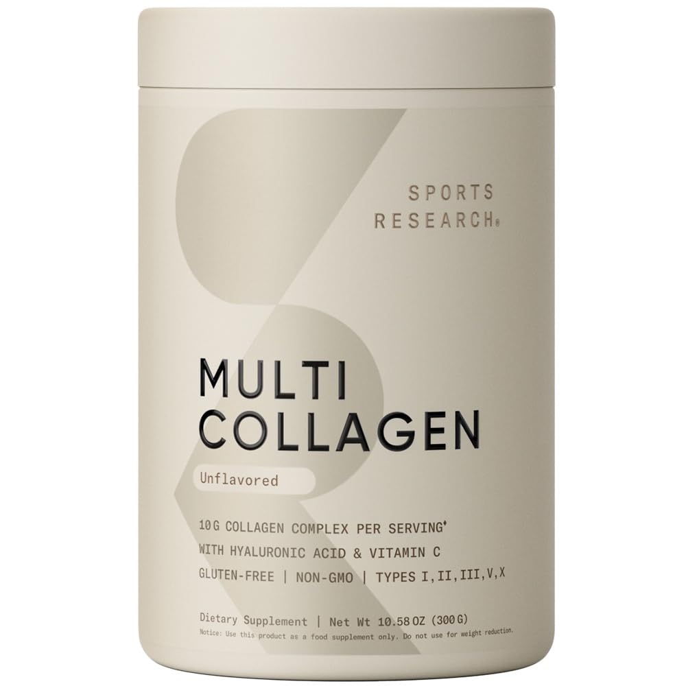 Sports Research Multi Collagen: dose quotidienne d'une cuillere pour articulations et peau