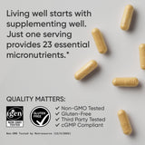 Composition de Sports Research Avancée – 23 nutriments clés pour le soutien quotidien.