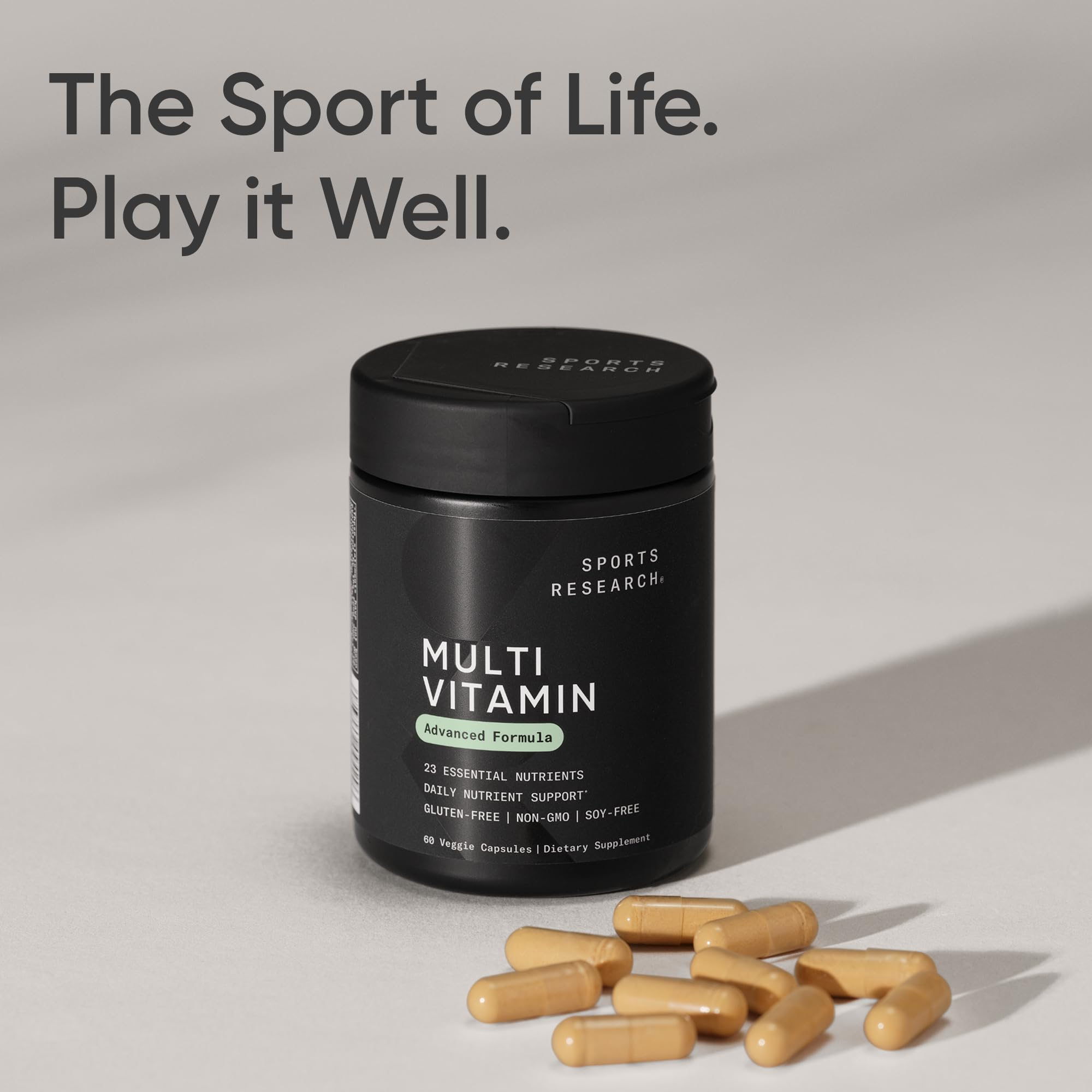 Flacon recyclable – emballage responsable pour Sports Research Avancée.