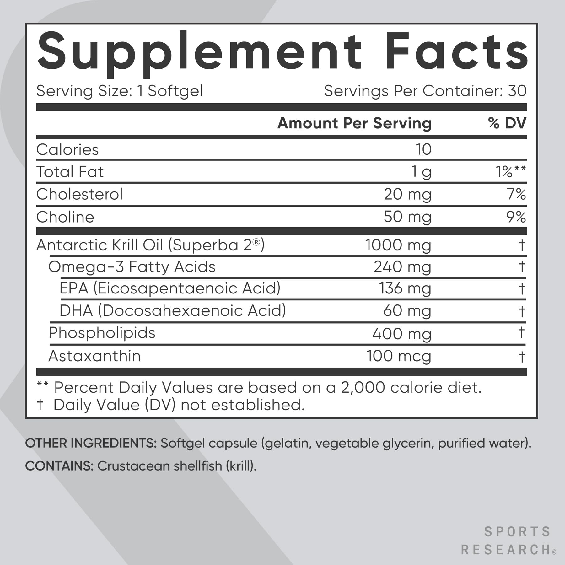 Gélules pratiques Sports Research Omega-3 Krill Oil pour une routine quotidienne