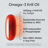 Gélules molles Sports Research Omega-3 Krill Oil prêtes à l’usage